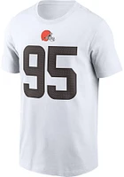 Myles Garrett Cleveland Browns White Name Number Short Sleeve Player T Shirt