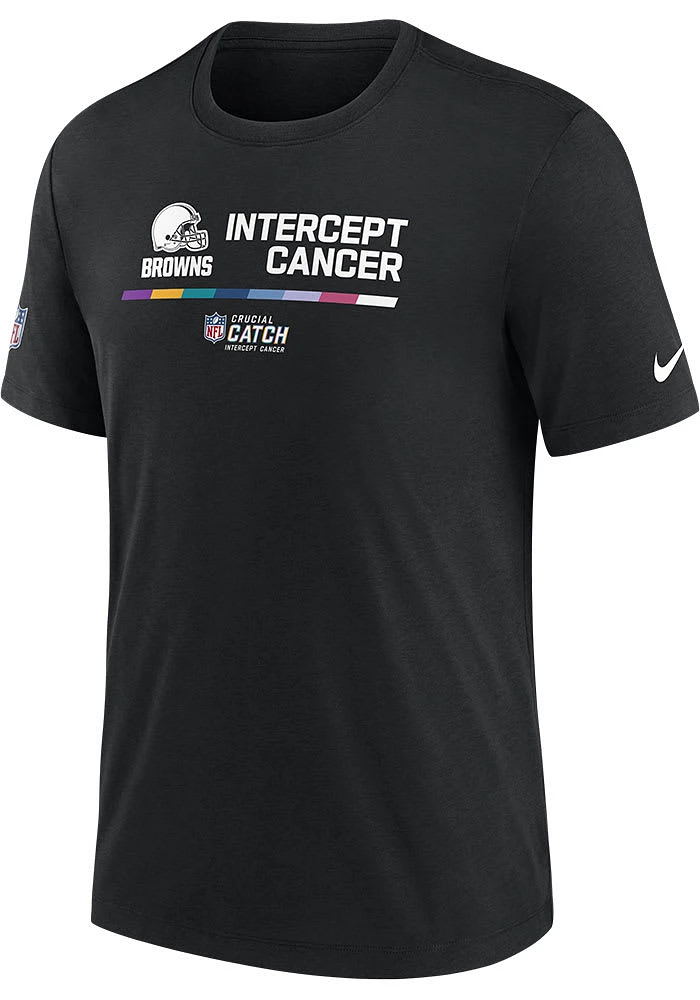 Nike Cleveland Browns Black CRUCIAL CATCH Short Sleeve T Shirt