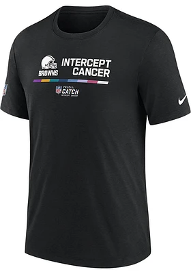 Nike Cleveland Browns Black CRUCIAL CATCH Short Sleeve T Shirt
