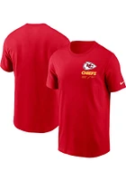 Nike Kansas City Chiefs Red TEAM ISSUE Short Sleeve T Shirt