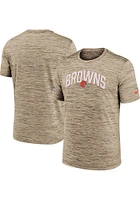 Nike Cleveland Browns Brown SIDELINE VELOCITY Short Sleeve T Shirt