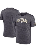 Nike Pittsburgh Steelers Black Sideline Velocity Design Short Sleeve T Shirt