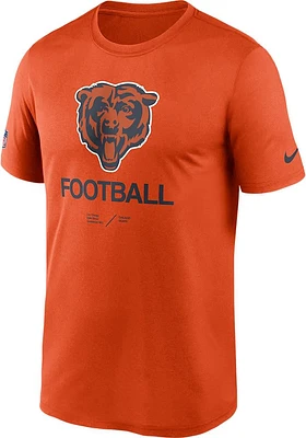 Nike Chicago Bears Orange SIDELINE LEGEND Short Sleeve T Shirt