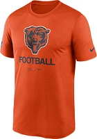 Nike Chicago Bears Orange SIDELINE LEGEND Short Sleeve T Shirt