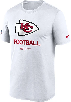 Nike Kansas City Chiefs White SIDELINE LEGEND Short Sleeve T Shirt