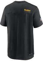 Nike Pittsburgh Steelers Charcoal SIDELINE UV COACH Short Sleeve T Shirt