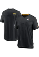 Nike Pittsburgh Steelers Charcoal SIDELINE UV COACH Short Sleeve T Shirt