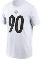 TJ Watt Pittsburgh Steelers White Name Number Short Sleeve Player T Shirt