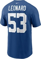 Shaquille Leonard Indianapolis Colts NAME AND NUMBER Short Sleeve Player T Shirt
