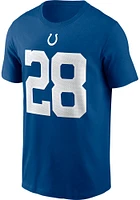 Jonathan Taylor Indianapolis Colts Blue NAME AND NUMBER Short Sleeve Player T Shirt