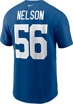 Quenton Nelson Indianapolis Colts Blue NAME AND NUMBER Short Sleeve Player T Shirt