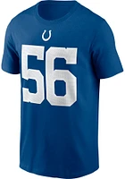 Quenton Nelson Indianapolis Colts Blue NAME AND NUMBER Short Sleeve Player T Shirt