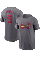 Albert Pujols St Louis Cardinals Charcoal Name And Number Short Sleeve Player T Shirt