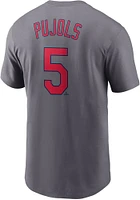 Albert Pujols St Louis Cardinals Charcoal Name And Number Short Sleeve Player T Shirt