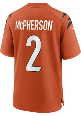 Evan McPherson  Nike Cincinnati Bengals Orange ALTERNATE GAME Football Jersey