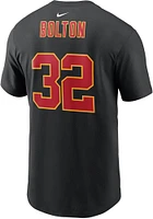 Nick Bolton Kansas City Chiefs Black NAME AND NUMBER Short Sleeve Player T Shirt