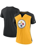 Nike Pittsburgh Steelers Womens Yellow Primetime T-Shirt