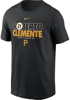 Roberto CLEMENTE Pittsburgh Pirates Black DAY ESSENTIAL STYLE Short Sleeve Player T Shirt