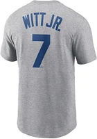 Bobby Witt Jr Kansas City Royals Charcoal Name And Number Short Sleeve Player T Shirt