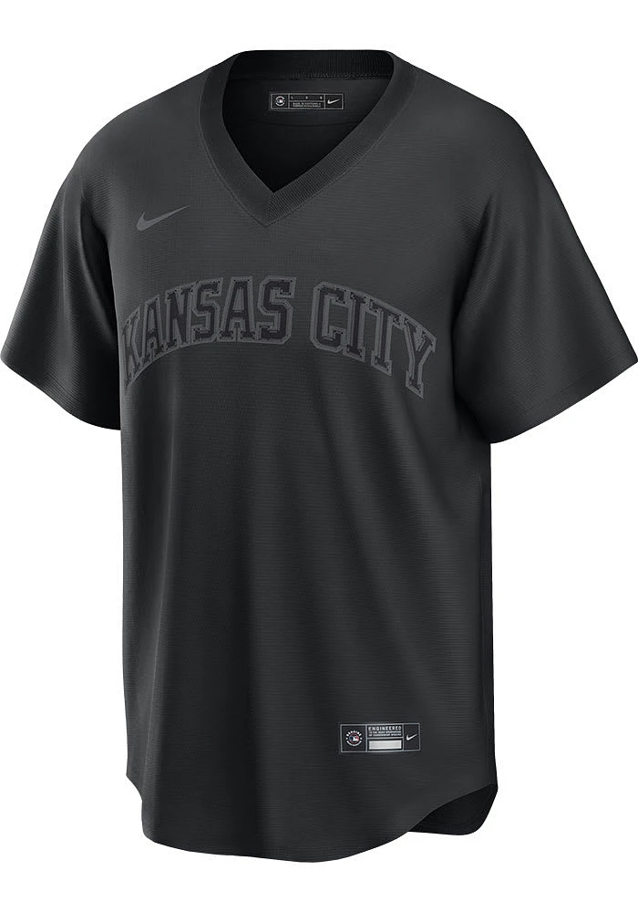 Kansas City Royals Mens Nike Replica Pitch Black Jersey