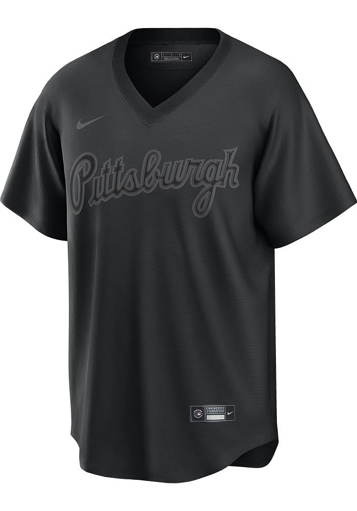 Pittsburgh Pirates Mens Nike Replica Pitch Black Jersey