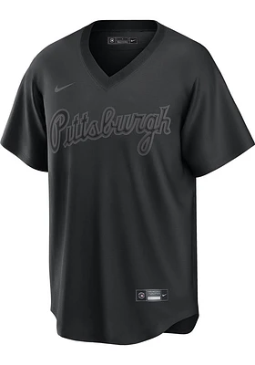 Pittsburgh Pirates Mens Nike Replica Pitch Black Jersey
