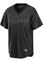 Pittsburgh Pirates Mens Nike Replica Pitch Black Jersey