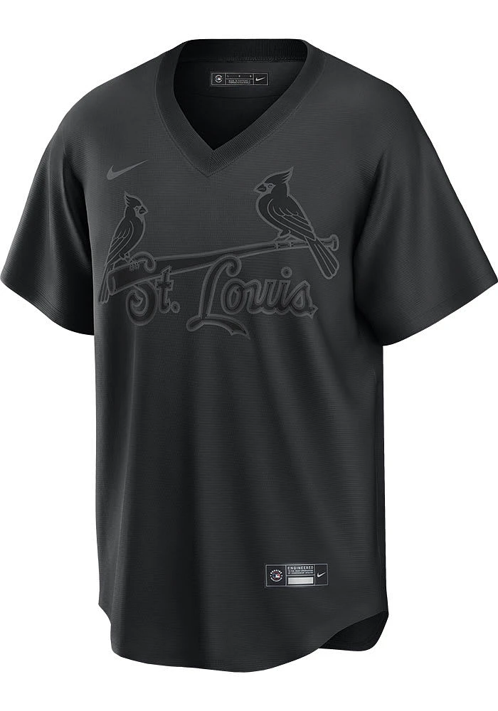St Louis Cardinals Mens Nike Replica Pitch Black Jersey
