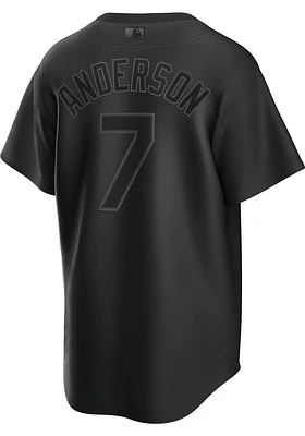 Tim Anderson Chicago White Sox Mens Replica Pitch Black Jersey