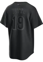 Joey Votto Cincinnati Reds Mens Replica Pitch Black Jersey