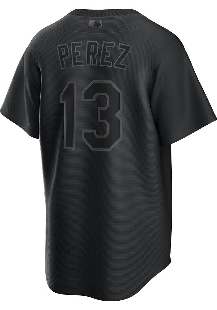 Salvador Perez Kansas City Royals Mens Replica Pitch Black Jersey