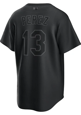 Salvador Perez Kansas City Royals Mens Replica Pitch Black Jersey