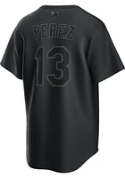 Salvador Perez Kansas City Royals Mens Replica Pitch Black Jersey