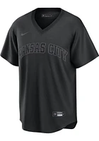 Salvador Perez Kansas City Royals Mens Replica Pitch Black Jersey