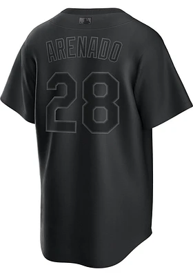 Nolan Arenado St Louis Cardinals Mens Replica Pitch Black Jersey