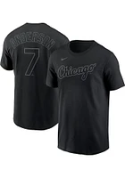 Tim Anderson Chicago White Sox Black Pitch Name And Number Short Sleeve Player T Shirt