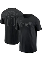 Yoan Moncada Chicago White Sox Black Pitch Name And Number Short Sleeve Player T Shirt