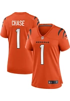 Ja'Marr Chase  Nike Cincinnati Bengals Womens Orange Alternate Replica Football Jersey