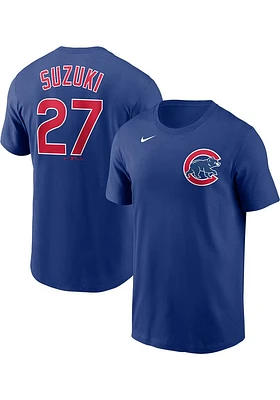 Seiya Suzuki Chicago Cubs Name And Number Short Sleeve Player T Shirt