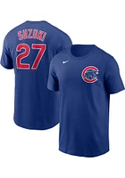 Seiya Suzuki Chicago Cubs Name And Number Short Sleeve Player T Shirt