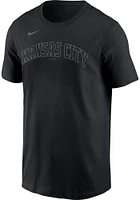 Salvador Perez Kansas City Royals Black Pitch Name And Number Short Sleeve Player T Shirt