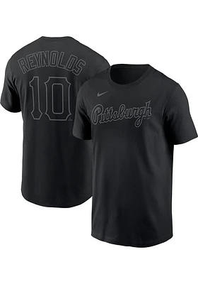 Bryan Reynolds Pittsburgh Pirates Black Pitch Name And Number Short Sleeve Player T Shirt