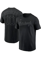 Bryan Reynolds Pittsburgh Pirates Black Pitch Name And Number Short Sleeve Player T Shirt