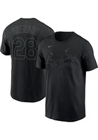 Nolan Arenado St Louis Cardinals Black Pitch Name And Number Short Sleeve Player T Shirt