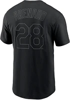 Nolan Arenado St Louis Cardinals Black Pitch Name And Number Short Sleeve Player T Shirt