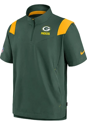 Nike Green Bay Packers Mens COACH Short Sleeve Jacket