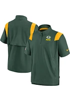 Nike Green Bay Packers Mens COACH Short Sleeve Jacket