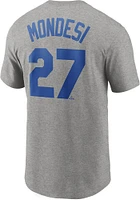 Adalberto Mondesi Kansas City Royals Grey Road Wordmark Short Sleeve Player T Shirt