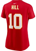 Tyreek Hill Kansas City Chiefs Womens Red Player T-Shirt