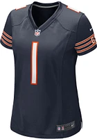 Justin Fields  Nike Chicago Bears Womens Navy Blue Home Game Football Jersey